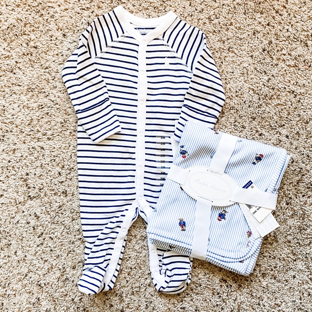 NWT 3m Ralph Lauren sleeper and blanket